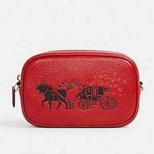 Lunar New Year Convertible Belt Bag With Ox & Carriage (Gold/1941 Red Multi)